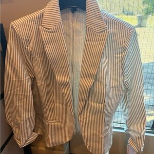 NWT Amanda & Chelsea Gray and White Striped Blazer from Nordstrom